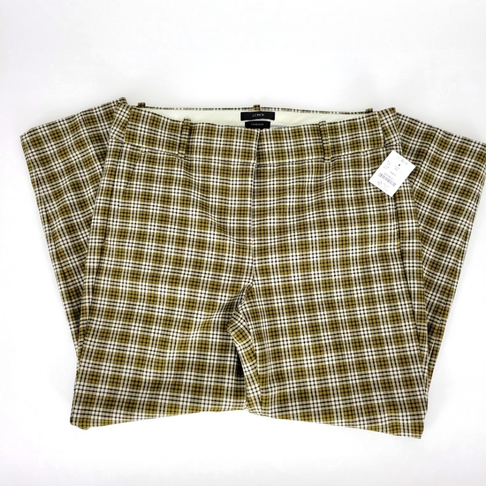 J Crew RFU Cameron Plaid Slim Belt Loops Crop Ankle Pants Rise 10" - Picture 3 of 7